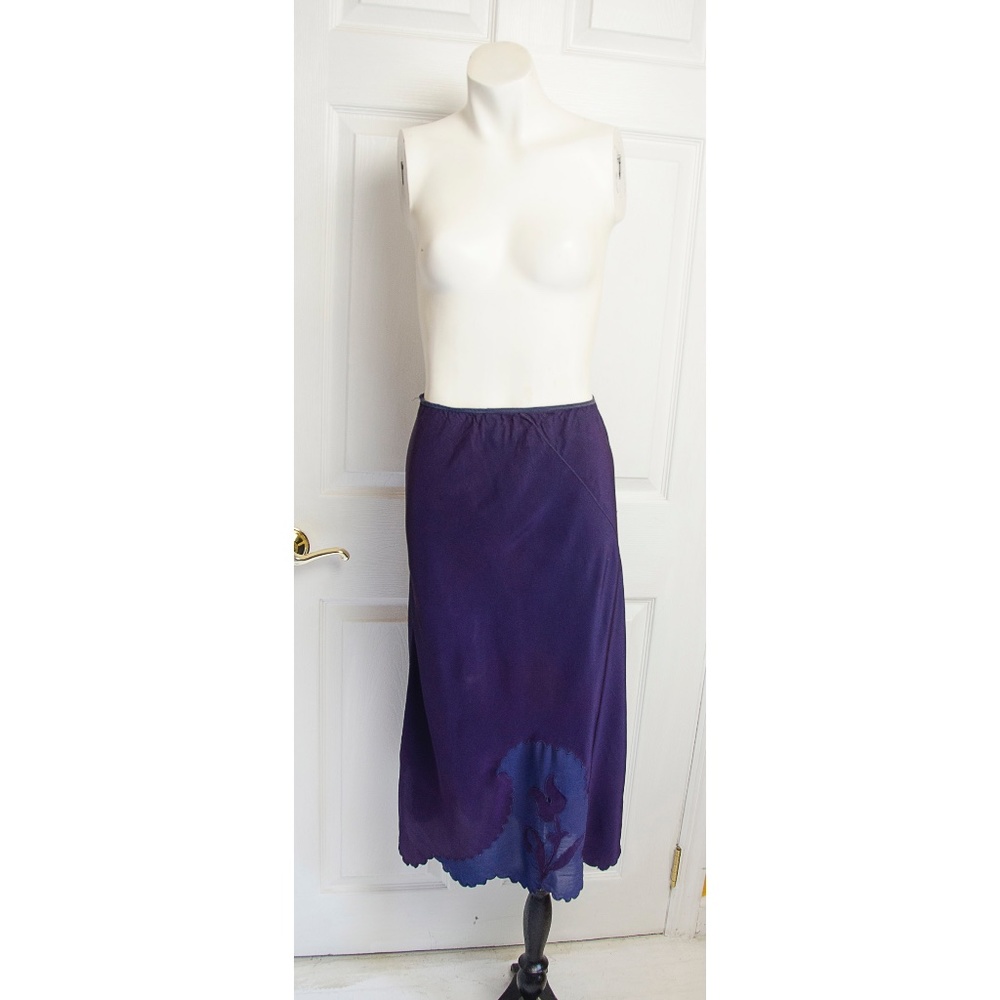 Lovely Dark Purple 1940's Cutaway Slip